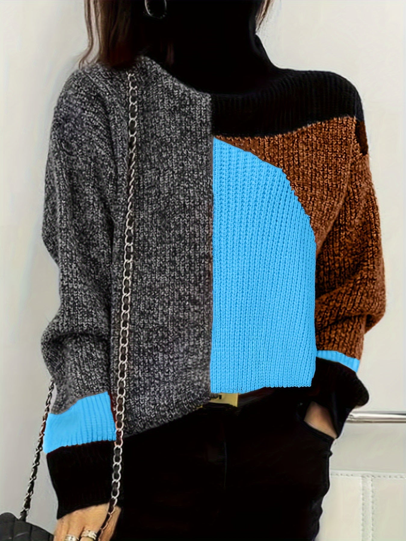 Kuschelige Frauenpullover Warm Rollkragen - IdealeKleiden