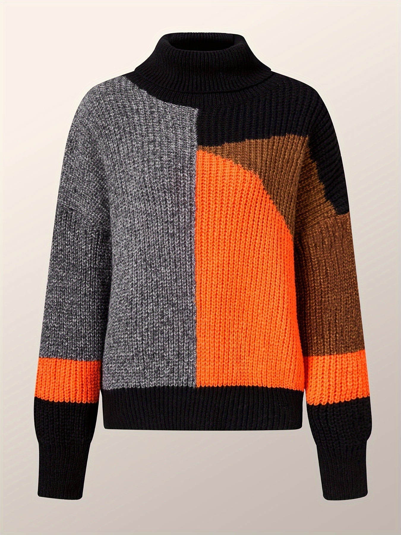 Pull-overs douillets pour femme, col roulé chaud