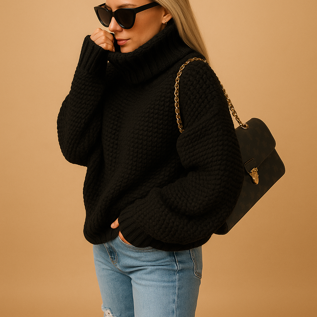 Pulls élégants pour femmes Col roulé Tricot