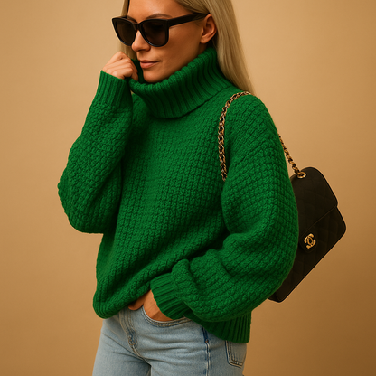 Pulls élégants pour femmes Col roulé Tricot