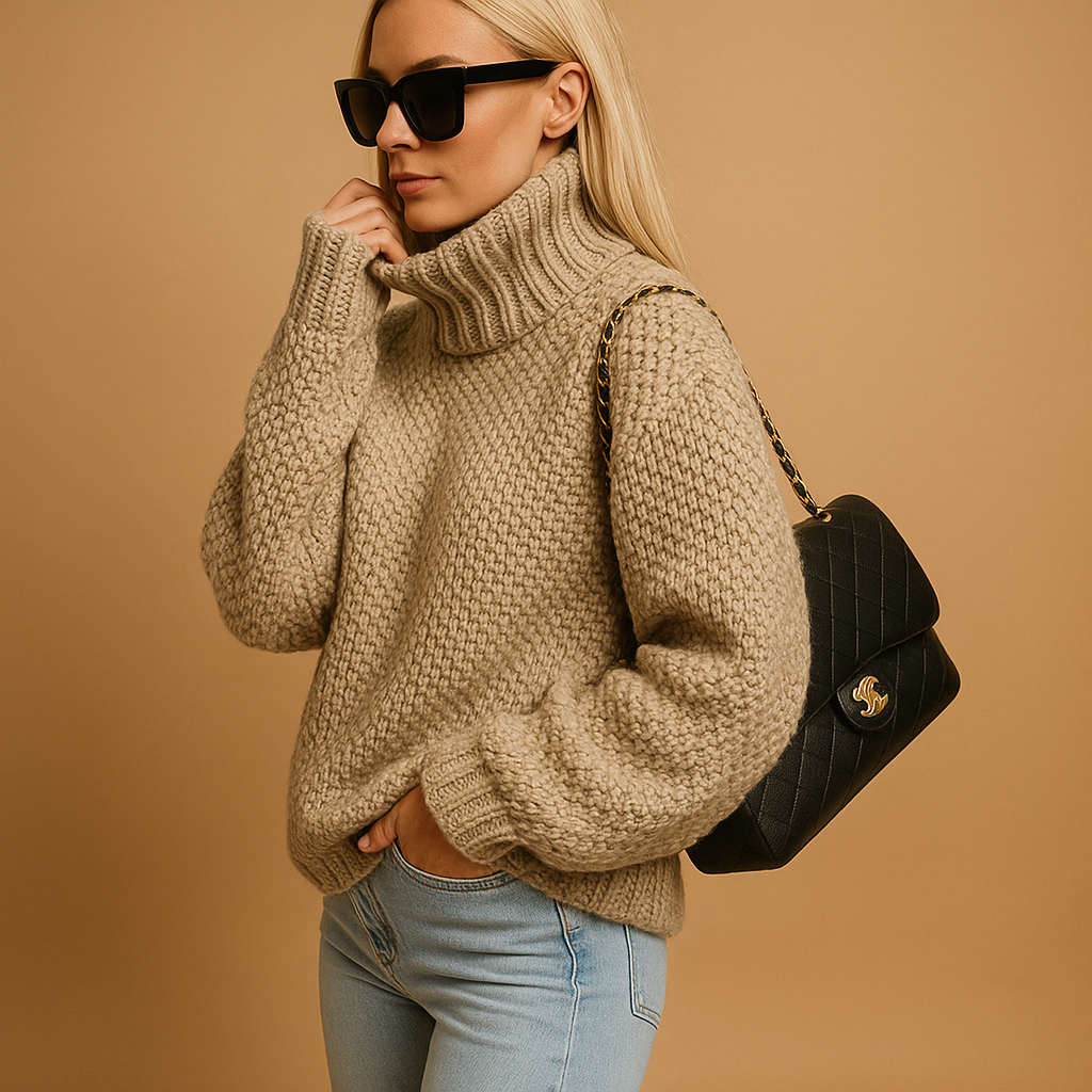 Pulls élégants pour femmes Col roulé Tricot