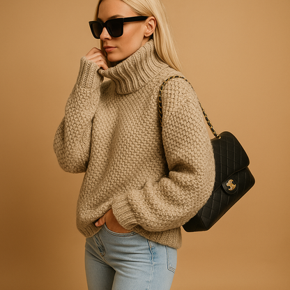 Pulls élégants pour femmes Col roulé Tricot