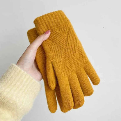 Gants tricotés doux femme hiver