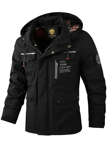 Veste imperméable pour homme Coupe-vent à capuche Imperméable