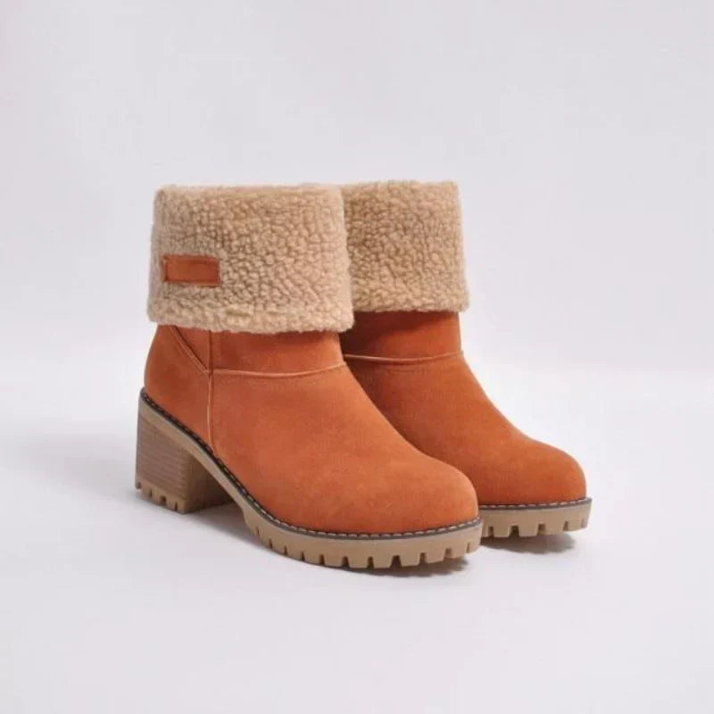 Bottes confortables pour femme, doublure chaude
