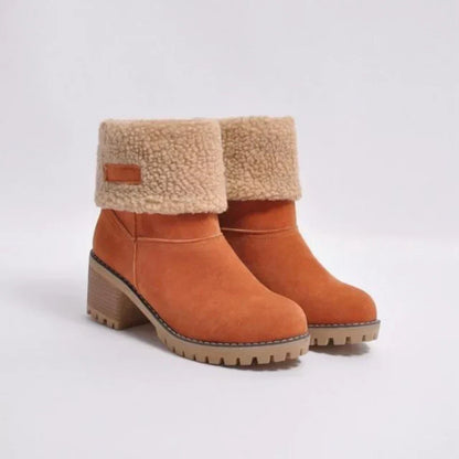 Bottes confortables pour femme, doublure chaude