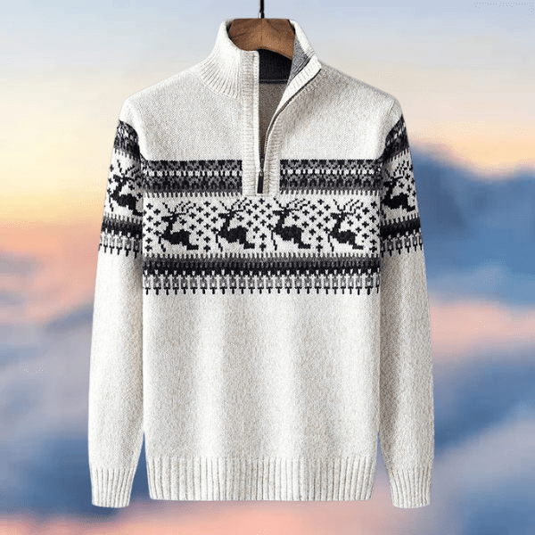 Pull en tricot de Noël festif rouge