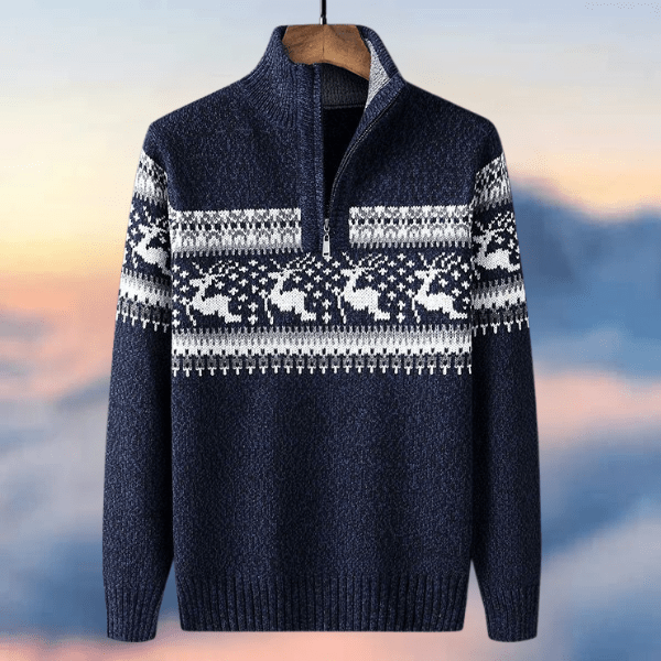 Pull en tricot de Noël festif rouge
