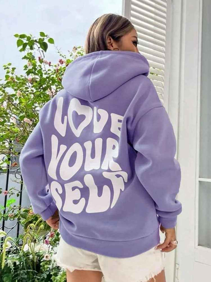 Sweat à capuche blanc pour femme, imprimé tendance