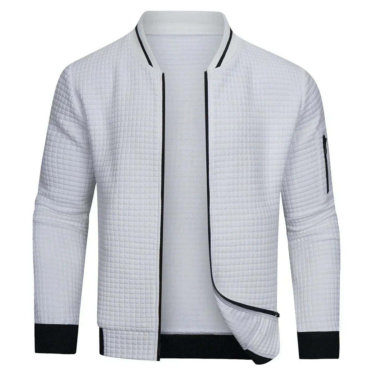 Blouson matelassé moderne à fermeture éclair pour homme