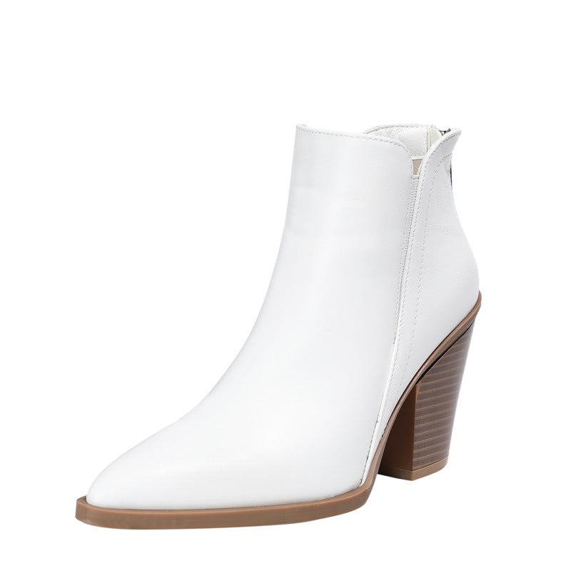Bottines élégantes bout pointu talon bloc