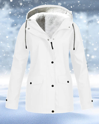 Parka d'hiver en fourrure synthétique doublé chaudement et isolé