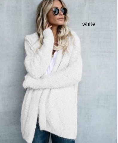 Gilet à capuche tricoté moderne pour femme