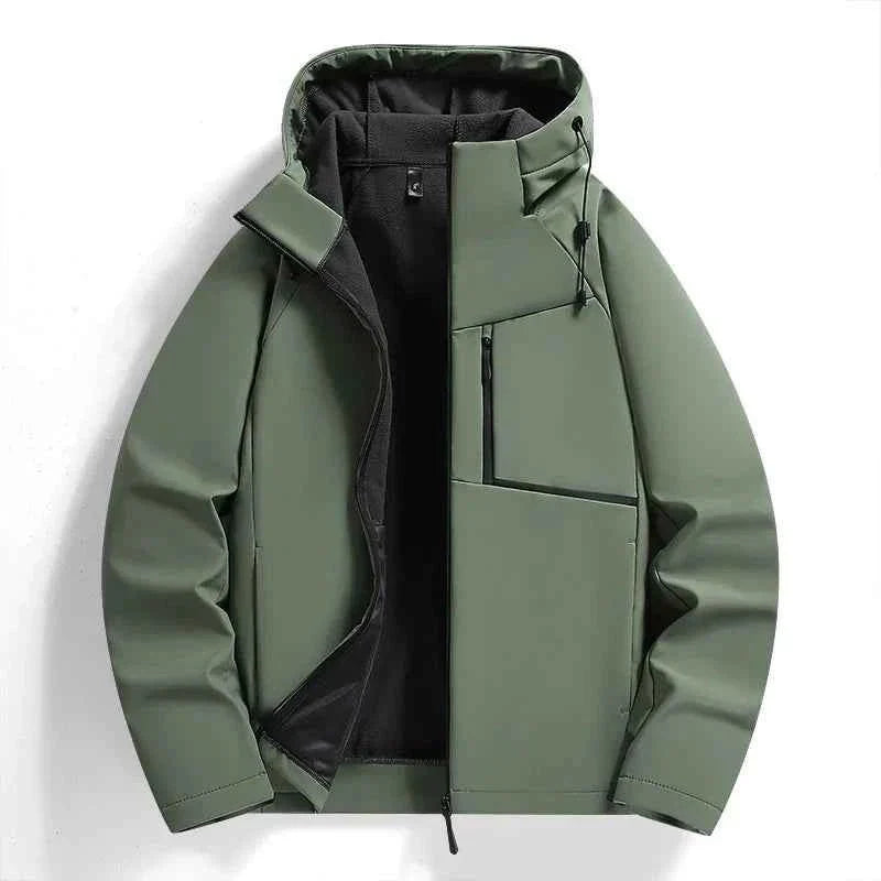 Herren Windbreaker Isoliert Wärmedämmend - IdealeKleiden