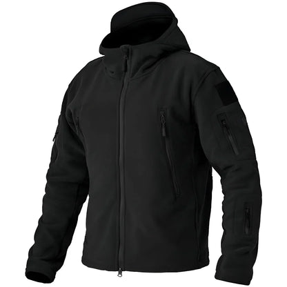 Herren Fleecejacke Taktisch Kapuze Outdoor - IdealeKleiden