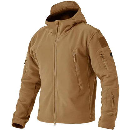 Veste polaire tactique à capuche pour hommes