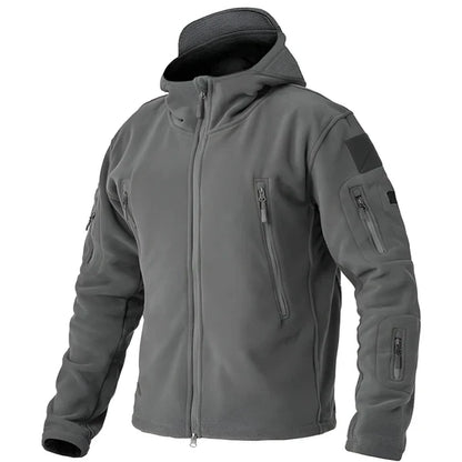 Veste polaire tactique à capuche pour hommes