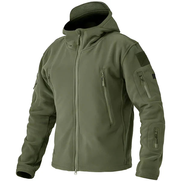 Veste polaire tactique à capuche pour hommes