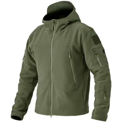Veste polaire tactique à capuche pour hommes