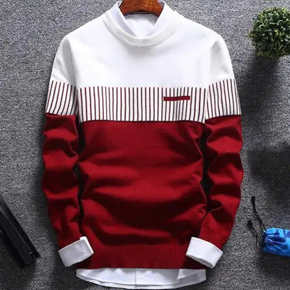 Pull tricoté pour hommes Rayures Design Moderne