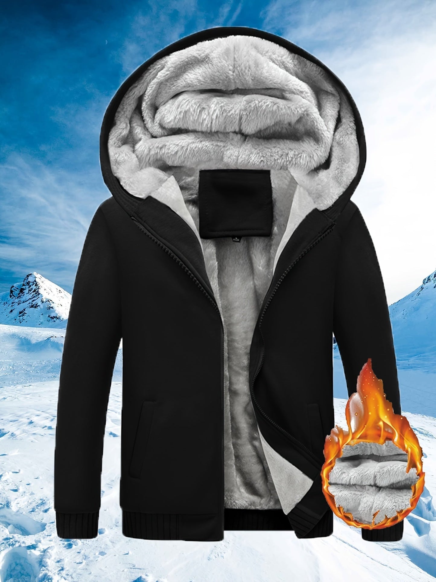 Veste polaire chaude à capuche pour femme hiver