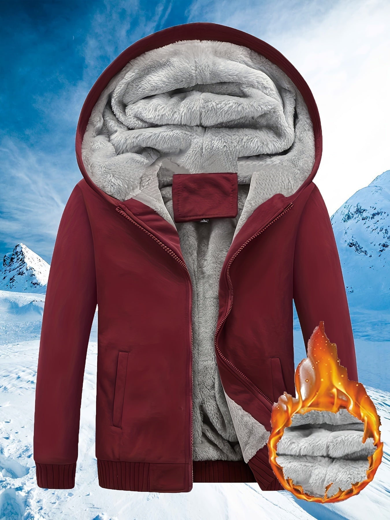 Veste polaire chaude à capuche pour femme hiver