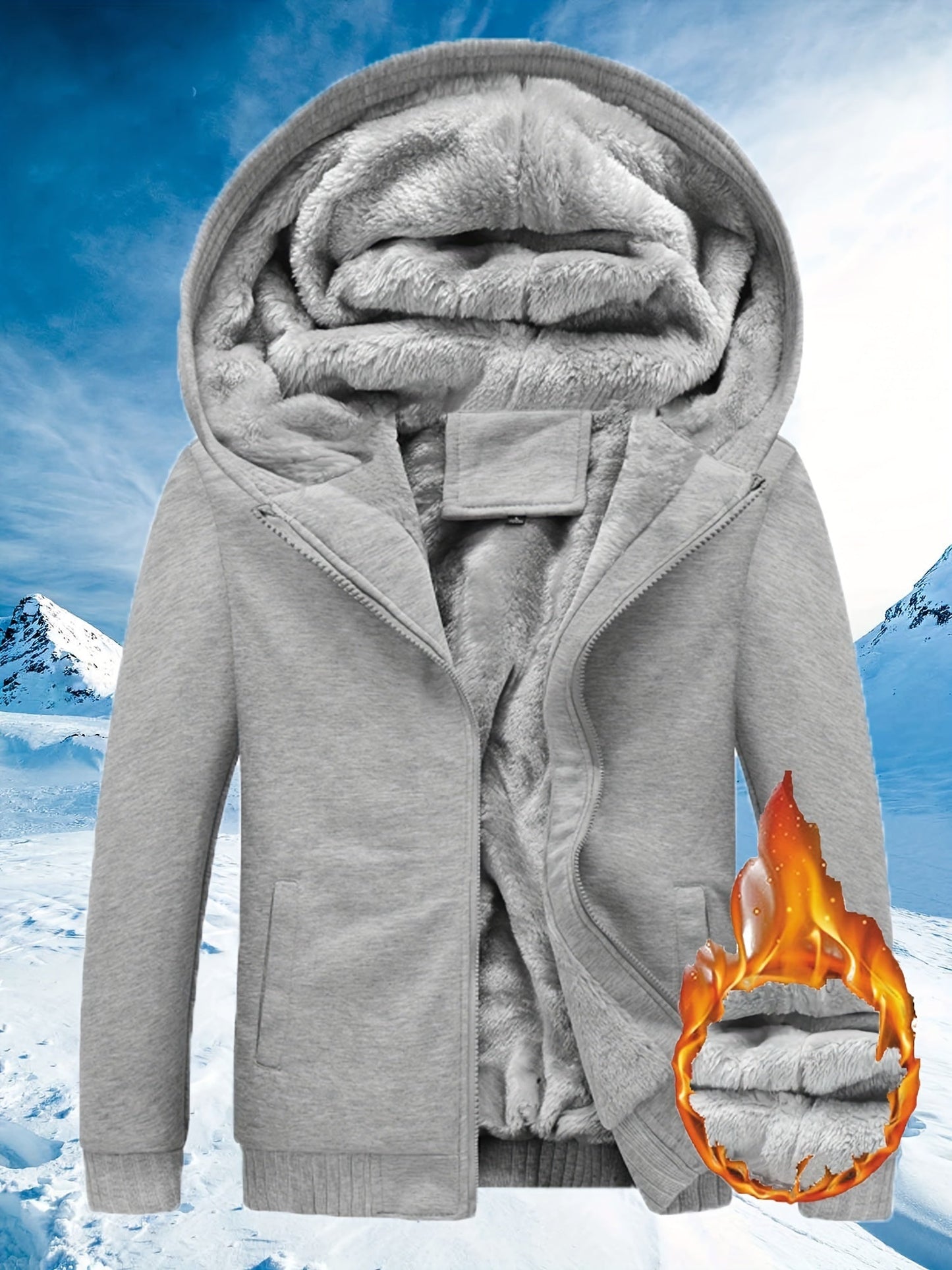 Veste polaire chaude à capuche pour femme hiver