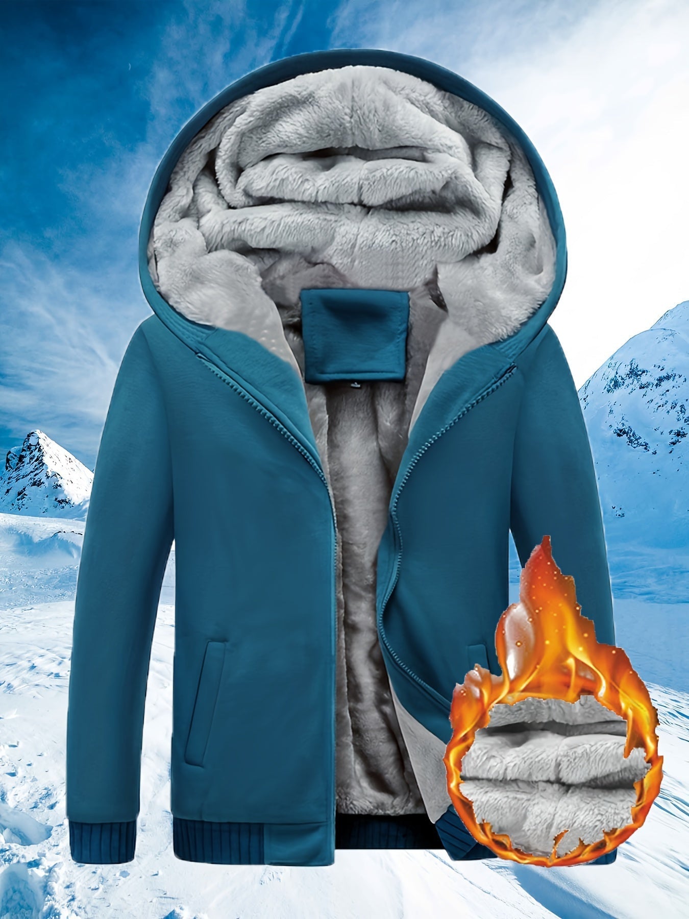 Veste polaire chaude à capuche pour femme hiver