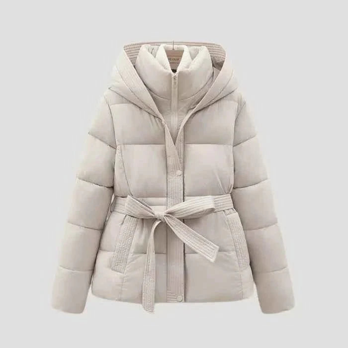 Winterjacke Mit Gürtel Modern Damenschneidung - IdealeKleiden