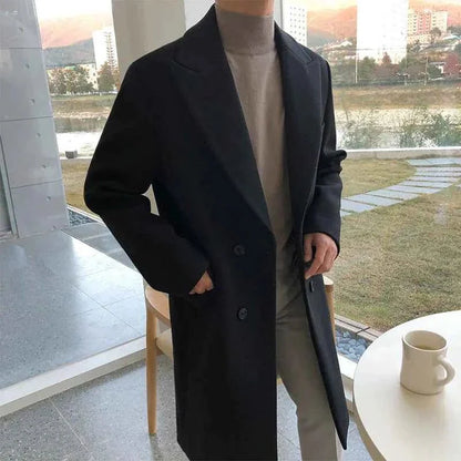 Manteau d'hiver élégant long pour homme