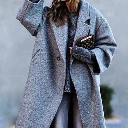 Eleganter Wollmantel Damen Mode - IdealeKleiden