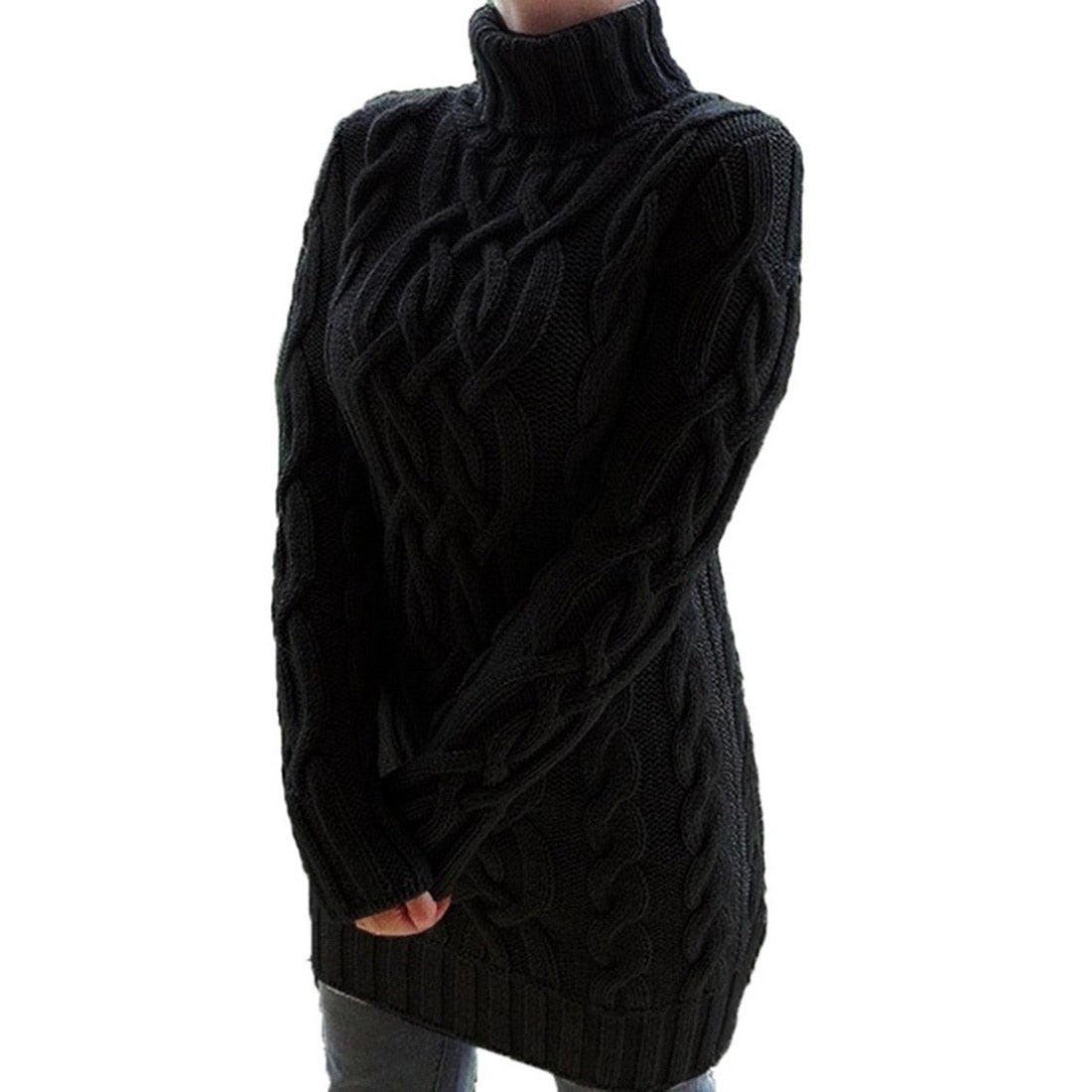 Robe en tricot douce et chaude pour femme