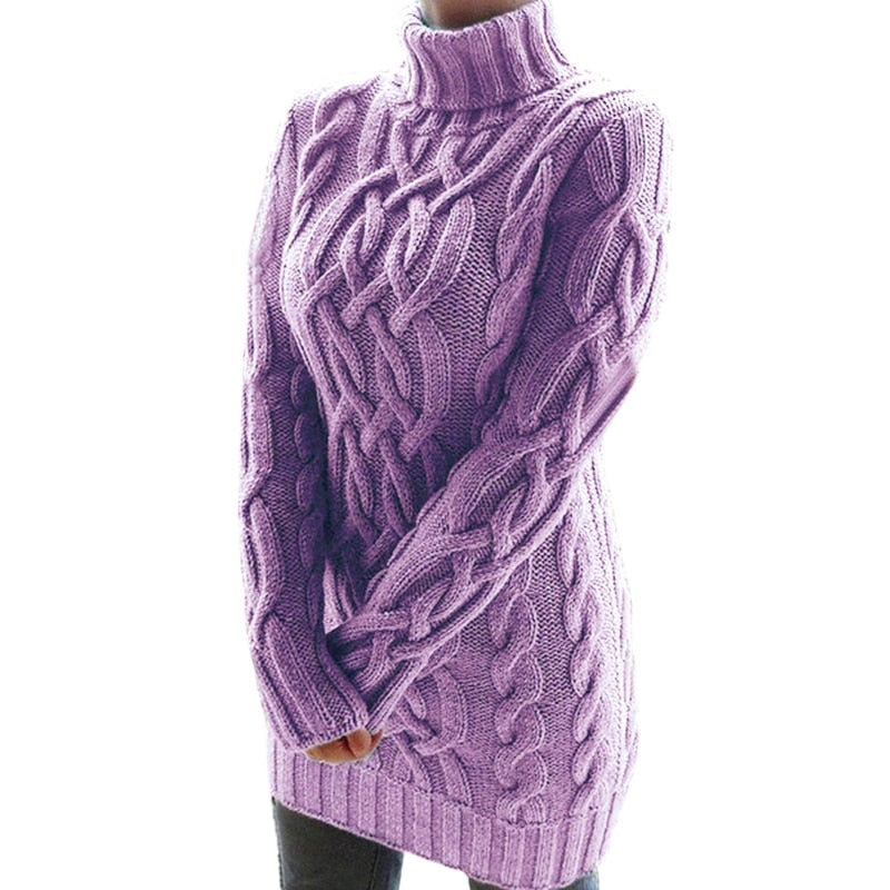 Robe en tricot douce et chaude pour femme