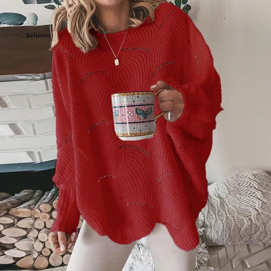 Pull en maille lâche automnal