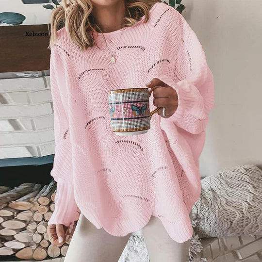 Pull en maille lâche automnal