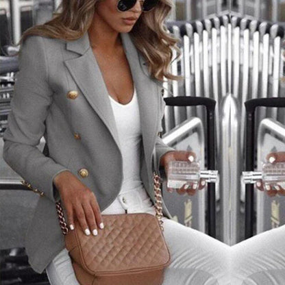 Blazer élégant à carreaux pour homme à manches longues