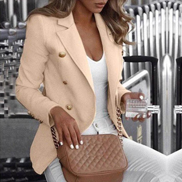 Blazer élégant à carreaux pour homme à manches longues