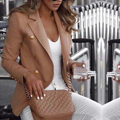 Blazer élégant à carreaux pour homme à manches longues