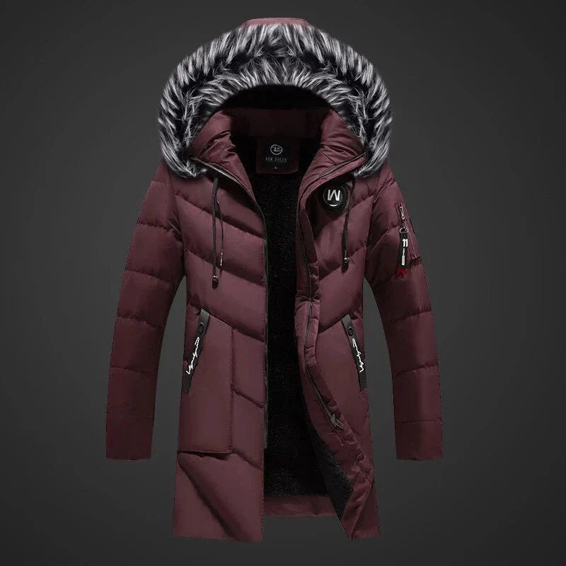 Manteau matelassé pour homme Chaud Capuche Imperméable