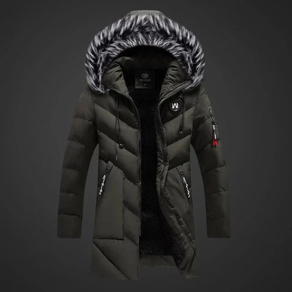 Manteau matelassé pour homme Chaud Capuche Imperméable