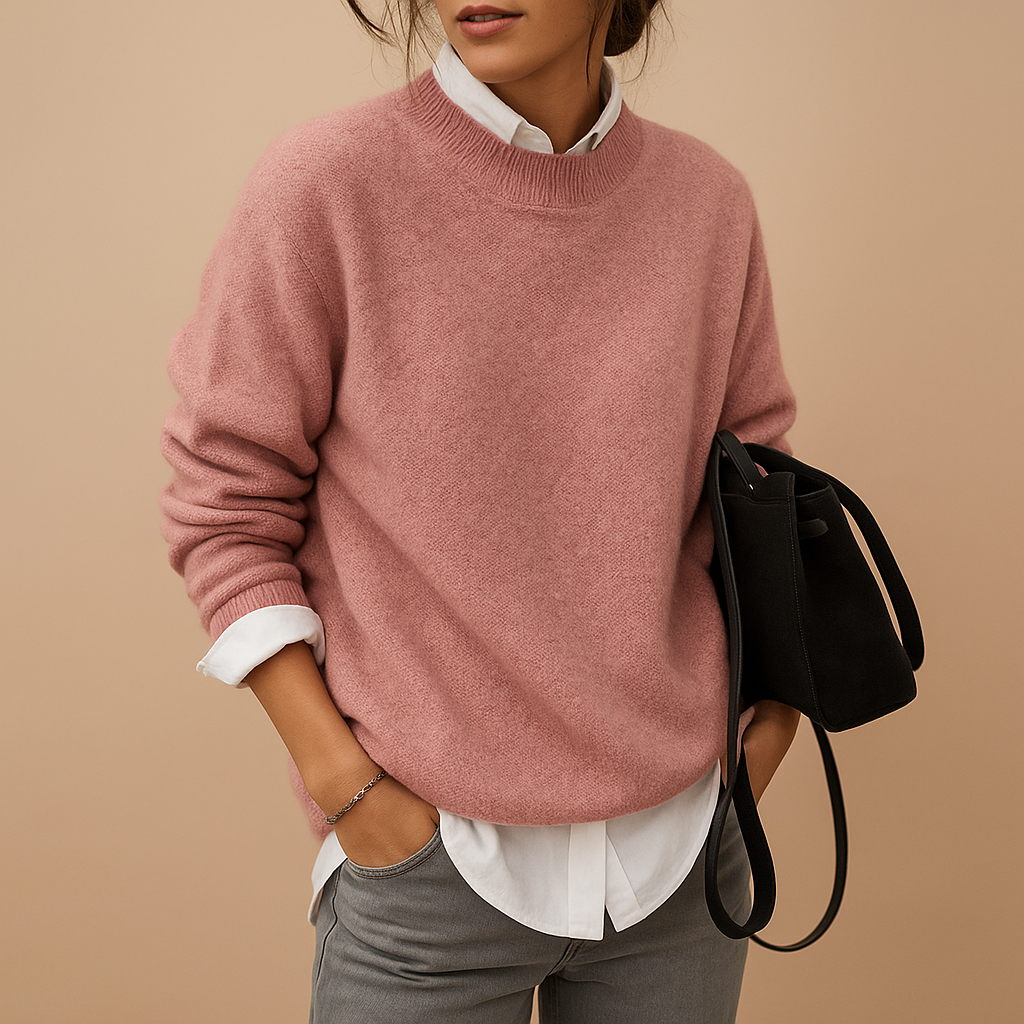 Damen Pullover Langarm Elegant - IdealeKleiden