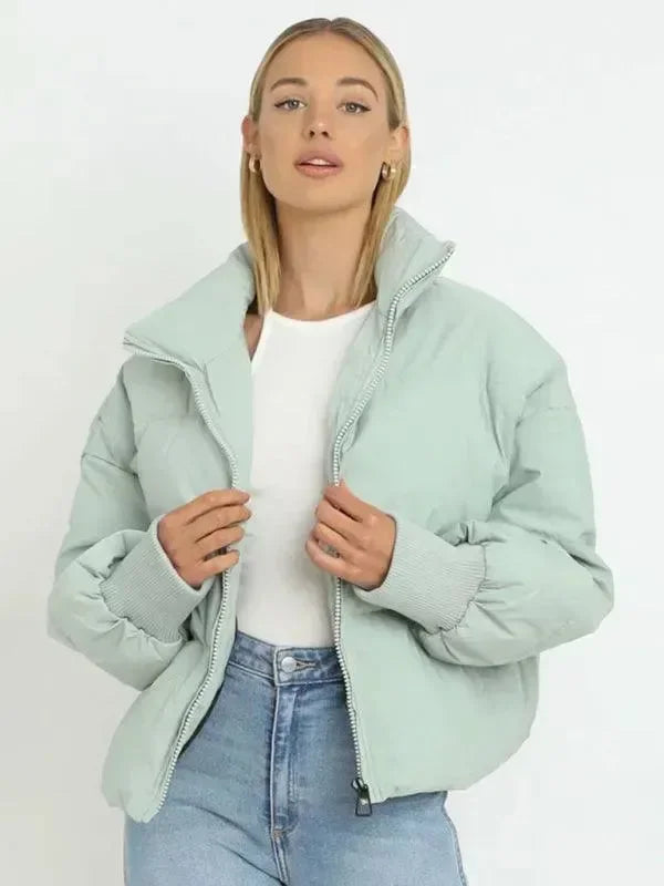 Manteau Puffer pour femme avec col montant