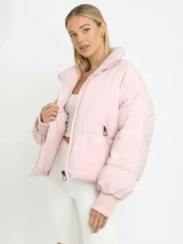 Manteau Puffer pour femme avec col montant