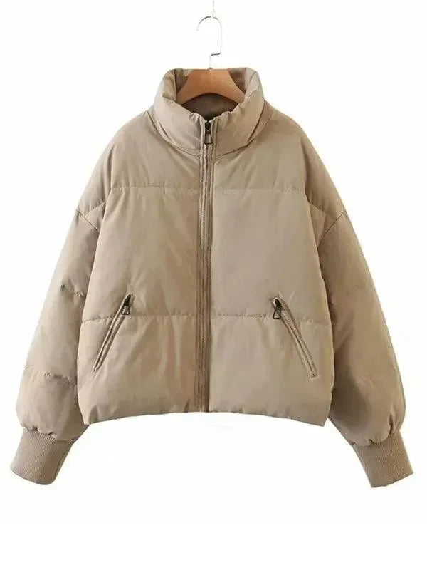 Manteau Puffer pour femme avec col montant