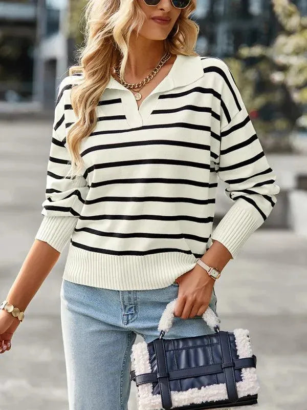 Pull rayé Femme Décontracté