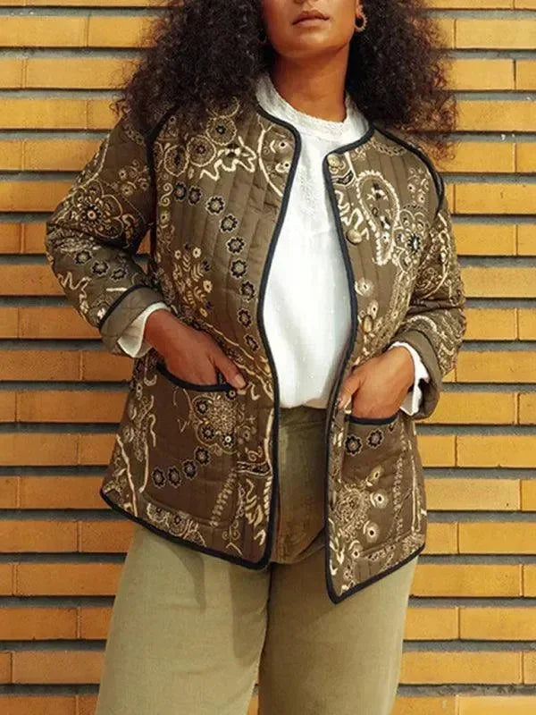 Manteau d'hiver femme en coton style matelassé