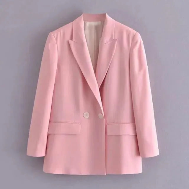 Blazer rose élégant pour femme d'affaires