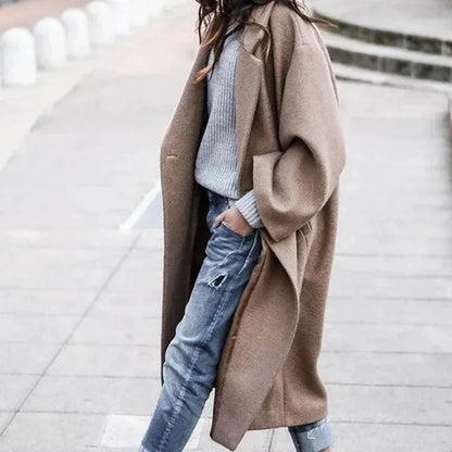 Manteau en laine thermique chaud et élégant pour femmes