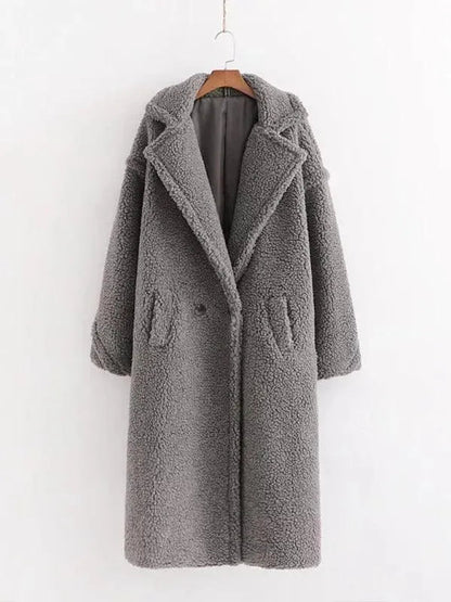 Manteau d'hiver femme chaud doublé de fourrure