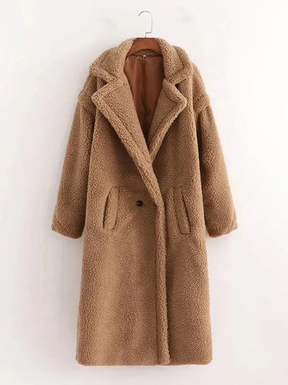 Manteau d'hiver femme chaud doublé de fourrure